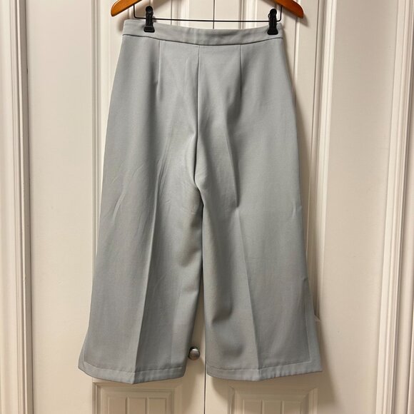 Zara Cropped Dress Pants Grey Blue - S - Picture 6 of 9